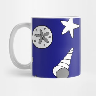 Navy Sea Shells Mug